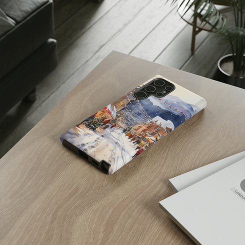 Bustling Victorian Christmas Market - Impact Resistant Phone Case